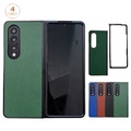 Handy Hülle Handyhüllen Für Samsung Galaxy Klappetui Z Fold 4/3/2/1 Flipbare Hülle Ganzkörperschutz Anti-Kratz Einfarbig PU-Leder Lightinthebox