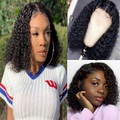 verworrene lockige Lace-Front-Perücken Echthaarperücken für schwarze Frauen vorgezupft mit Babyhaar 4x4 leimlose Perücken mit Spitzeverschluss 180% Dichte brasilianische reine lockige Lightinthebox