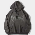 Herren Hoodie Sweatshirt Kapuze Schwarz Grau Mit Kapuze Bedruckt mit Schnürung Tasche Festtage Ausgehen Strassenmode Cool Casual Winter Frühling Herbst Bekleidung Kapuzenpullover Sweatshirts Lightinthebox