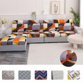 Stretch-Sofa Sitzkissenbezug Jacquard-Schonbezug Elastischer Couchsessel 2er-Sofa 4- oder 3-Sitzer grau uni einfarbig weich strapazierfähig waschbar Lightinthebox