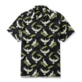 Herren Hemd Papagei Blätter Umlegekragen Schwarz 3D-Druck Outdoor Strasse Kurze Ärmel Button-Down Bedruckt Bekleidung Tropisch Modisch Designer Hawaiianisch Lightinthebox