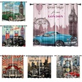 Lighinthebox, Model Car Beauty London Paris Tower Vorhänge Verdunkelungsvorhänge bedruckte wärmeisolierte Vorhänge für Schlafzimmer Wohnzimmer moderne Tülle Fenstervorhänge Vorhangvorhänge Lightinthebox