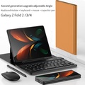 Lighinthebox, Handy Hülle Handyhüllen Für Samsung Galaxy Ganzkörper-Gehäuse Z Fold 4 Shutzrahmen mit Tastatur Flipbare Hülle Einfarbig PC Lightinthebox
