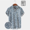 Herren-Hemd Sommer-Hawaii-Hemd Tier Hai Farbblock Hai-Wellen Grafikdruck Turndown Outdoor Street Kurzarm Button-Down-Druck Kleidung Bekleidung tropisch Modedesigner Hawaii Lightinthebox