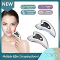 Lighinthebox, beheiztes vibrierendes Gesichtsmassagegerät, elektrisches Gua-Sha-Brett, Rot-Blau-Lichttherapie, Schabeplatte, Facelifting, Abnehmen, Hautverjüngung, Gesichtsschönheitsmassagegerät Lightinthebox