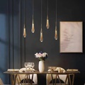 Lighinthebox, led pendelleuchte küchenleuchten decke dimmbar led modern gold pendelleuchte mini tropfen kristall pendelleuchte für küche insel schlafzimmer flur eingang (1-pack) Lightinthebox