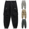 Herren Cargohose Cargohosen Hose Hosen Multi Pocket Elastischer Ärmelbund Buchstabe Komfort Outdoor Täglich Ausgehen 100% Baumwolle Modisch Strassenmode Schwarz Khaki Lightinthebox