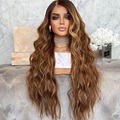 Unverarbeitetes reines Haar 13x4 Spitzenfront Perücke Freier Teil Brasilianisches Haar Wellen Mehrfarbig Perücke 130% 150% Haardichte mit Babyhaar Strähnchen / Balayage-Technik Natürlicher Haaransatz Lightinthebox