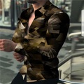 Herren Hemd Farbblock Grafik-Drucke Geometrie Umlegekragen Gelb Blau Outdoor Strasse Langarm Button-Down Bedruckt Bekleidung Sport Modisch Strassenmode Designer Lightinthebox