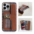 Handy Hülle Handyhüllen Für Apple Rückseite iPhone 14 13 12 11 Plus Pro Max Ganzkörperschutz Modisch Steckplätze für Kartenhalter Retro Faser Lightinthebox