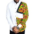 Herren Hemd Farbblock Grafik-Drucke Geometrie Umlegekragen Gelb Outdoor Strasse Langarm Button-Down Bedruckt Bekleidung Modisch Designer Casual Weich Lightinthebox