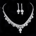 Brautschmuck-Sets 1 Set Diamantimitate Aleación 1 Halskette Ohrringe Damen Einfach Luxus Elegant Tenniskette Prinzessin Schmuck-Set Für Hochzeit Party Geschenk Lightinthebox