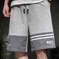 Herren Sportliche Shorts Aktive Shorts Sweatshorts Kurze Hose Tasche Kordelzug Elastische Taille Farbblock Buchstabe Komfort Outdoor Täglich Ausgehen 100% Baumwolle Modisch Strassenmode Schwarz Grau Lightinthebox