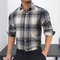 Herren Knopfhemd Kariertes Hemd trachtenhemd Lässiges Hemd Sommerhemd Plaid / Karomuster Kargen Blau Outdoor Strasse Langarm Bekleidung Modisch Casual Komfortabel Lightinthebox
