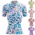 21Grams Damen Radtrikot fahrradbekleidung Fahrradtrikot Kurzarm Fahhrad Shirt mit 3 Gesäßtaschen MTB Mountain Rennrad Atmungsaktiv Rasche Trocknung Feuchtigkeitsabsorbierend Reflexstreiffen Gelb Rosa Lightinthebox