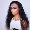Lighinthebox, gerade lockige Echthaar Lace Front Perücke Brasilianisches Haar gewellte Echthaarperücke mit vorgezupftem Babyhaar für schwarze Frauen Lightinthebox