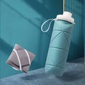 Lighinthebox, Silikon-Wasserflasche Breakaway Wave Leichte Fahrrad-Wasserflasche BPA-frei Radfahren Sport Squeeze-Flasche Tragbarer Mini-Klapprad einziehbarer Wasserbecher Lightinthebox