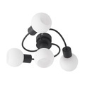 Lindby LED-Deckenleuchte Ciala, 4fl, schwarz weiß