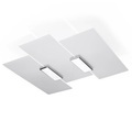 Deckenleuchte Transfer aus Glas mit Chromdetails