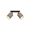 Deckenspot Stofa mit Sternendekor, grau, 2-flammig