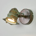 Strahler Janek mit LED-Lampe und Grünspanoptik