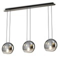 Dreiflammige Pendelleuchte Lens mit Glasschirmen