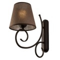 Textil-Wandlampe Midgrad, braun