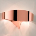 Selene, Kupferfarbene Designer-Wandlampe Scudo