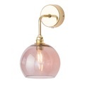 EBB & FLOW Rowan Wandlampe gold Schirm rosé-braun