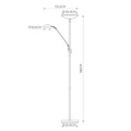 Lucide, LED-Deckenfluter Zenith mit LED-Leselampe, schwarz