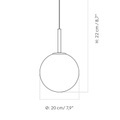 Menu TR Bulb LED-Hängelampe 1fl Messing/opal matt