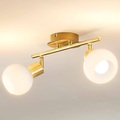 Deckenlampe Elaina mit E14-LED-Lampen, messing