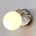 Lampenwelt.com, LED-Wandspot Elaina, nickel matt