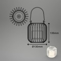 LED-Akku-Tischleuchte 7279 IP44 Metallkorb weiß