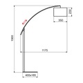 Aluminor, Aluminor Rainbow Stehlampe aus Metall, chrom