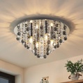 LINDBY, Lindby Maram Deckenlampe mit Acrylbehang, rund