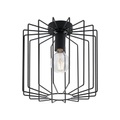 Lindby Agosto Deckenlampe, Metallkäfig, schwarz