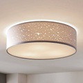 Lampenwelt.com, Deckenlampe Umma, direkt an der Decke, grau