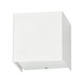 Wandleuchte Cube aus Stahl, weiß