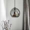 Hängeleuchte Polaris, verspiegeltes Glas, rauch