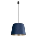 Pendelleuchte Cone M mit Samtschirm Ø 46,5 cm blau