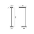 LED-Stehleuchte SL720SL Tast-Dim 15.500lm weiß