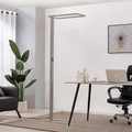 PRIOS, Prios Taronis LED-Büro-Stehlampe, Dimmer, silber