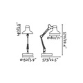 Faro Barcelona - Snap Dunkelgrau Leselampe 1 x E27 15W