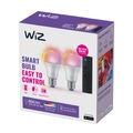 WiZ A60 LED matt WiFi E27 8,5W RGBW Remote 2er