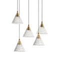 LEDS-C4 Veneto LED-Hängelampe Anbau 5-flammig gold