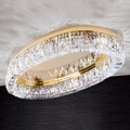 Orion, Ovale Premium-Deckenleuchte Ring mit Kristallen