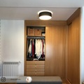 Lampenwelt.com, Stoff-Deckenlampe Coleen in Schwarz, innen gold