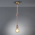 Trio Lighting, Pendellampe Rope mit dekorativem Seil 1-flammig
