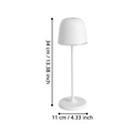 LED-Tischleuchte Mannera mit Akku, grau